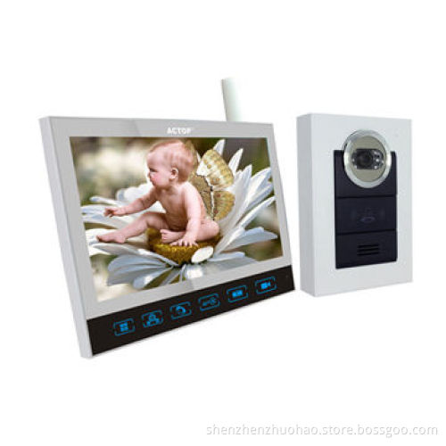 7-inch Wireless Video Door Phone, Supports 32GB SD Card, 2.4GHz RF Digital Technology